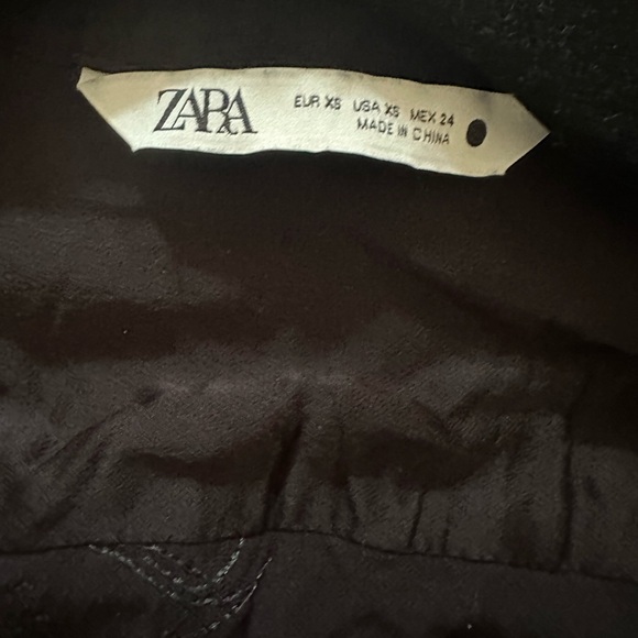 Zara Black Sequin Embroidered Shirt (Size XS) & Pants with Adjustable Waist (M) - Picture 7 of 9